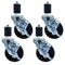 Bk Resources 4-inch Polyolefin Stem Casters, Top Lock Brake, 300lb Capacity, 4PK 4SBR-RA-LDP-PS4 - alternate 1